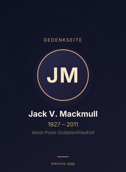 Gedenkportrait von Jack V. Mackmull