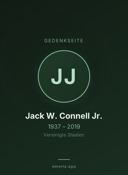 Gedenkportrait von Jack W. Connell Jr.