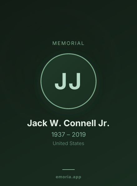 Memorial portrait of Jack W. Connell Jr.