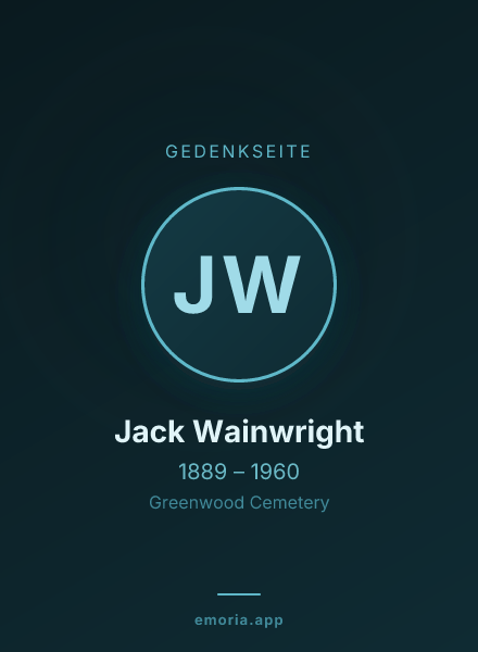 Gedenkportrait von Jack Wainwright