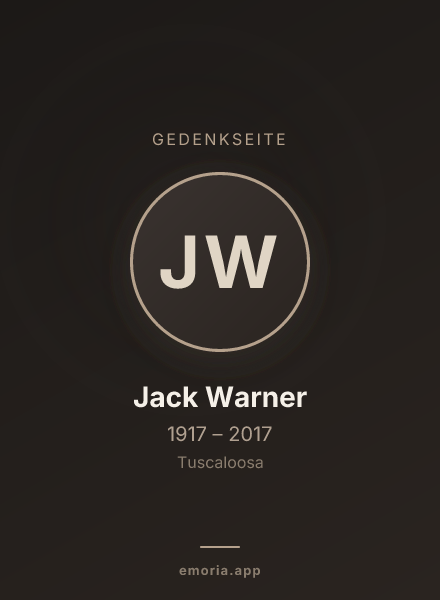 Gedenkportrait von Jack Warner