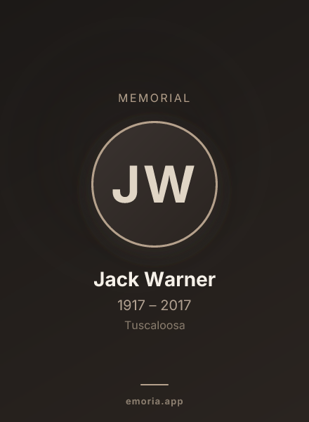 Memorial portrait of Jack Warner