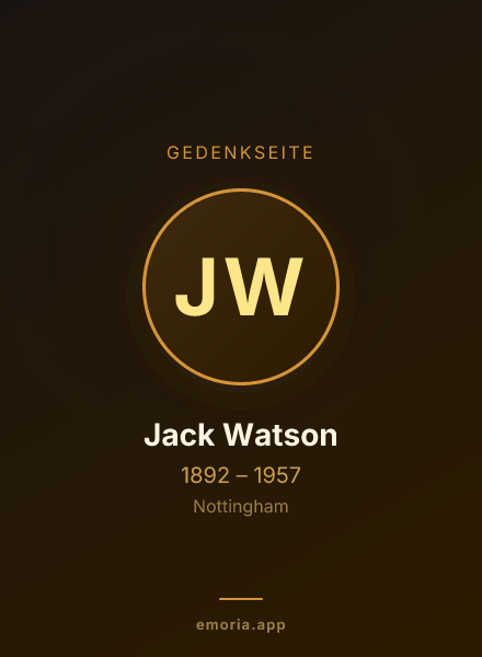 Gedenkportrait von Jack Watson