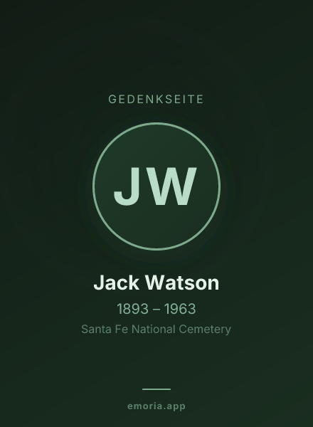 Gedenkportrait von Jack Watson