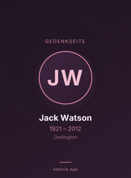 Gedenkportrait von Jack Watson
