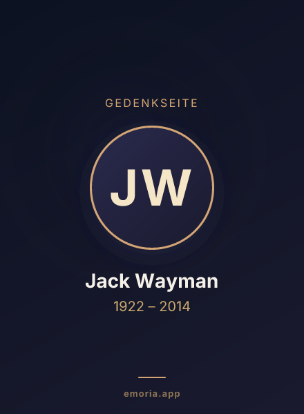 Gedenkportrait von Jack Wayman