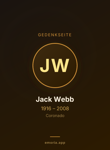 Gedenkportrait von Jack Webb
