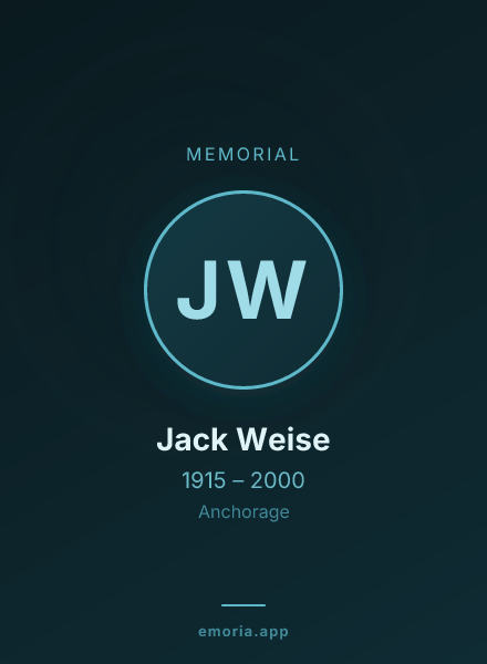 Memorial portrait of Jack Weise