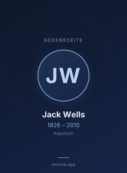 Gedenkportrait von Jack Wells