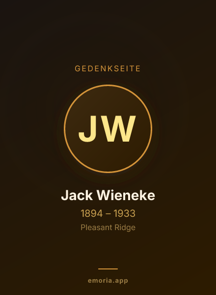 Gedenkportrait von Jack Wieneke