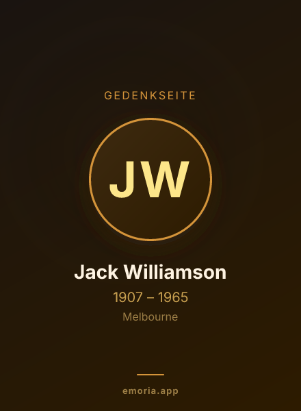 Gedenkportrait von Jack Williamson