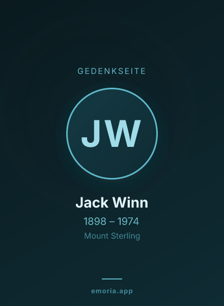 Gedenkportrait von Jack Winn