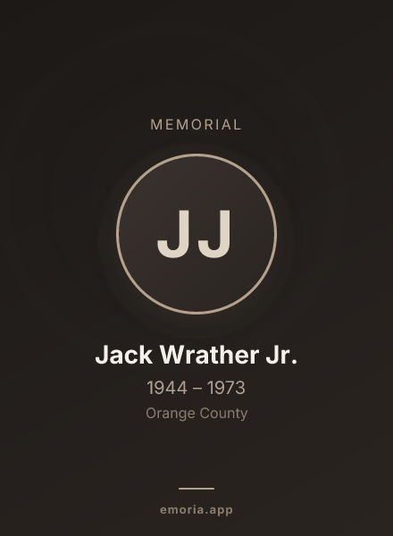 Memorial portrait of Jack Wrather Jr.