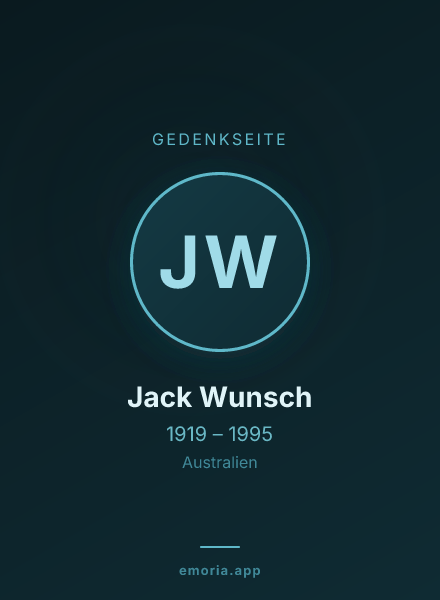 Gedenkportrait von Jack Wunsch