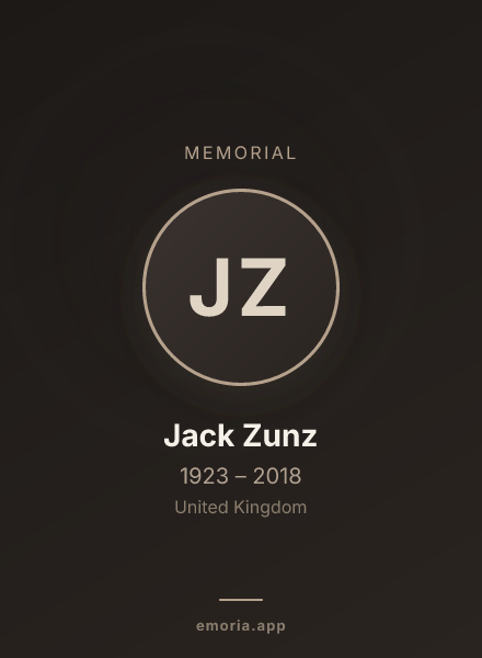 Memorial portrait of Jack Zunz