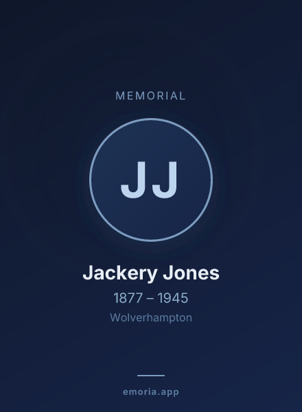 Memorial portrait of Jackery Jones