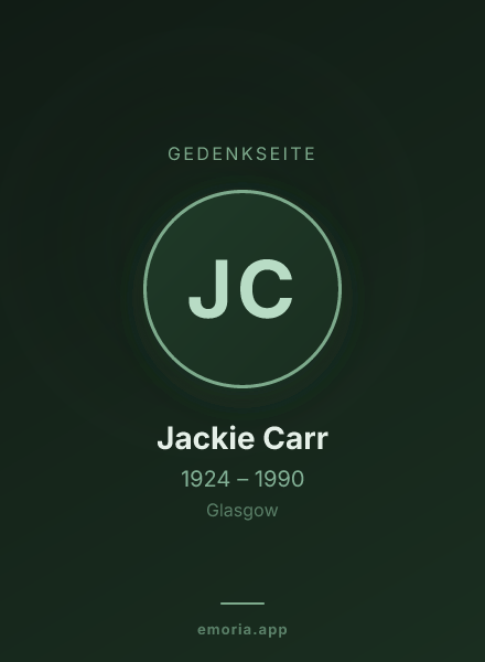Gedenkportrait von Jackie Carr