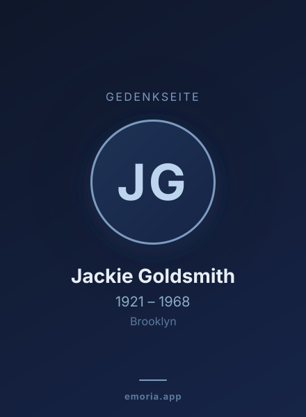 Gedenkportrait von Jackie Goldsmith