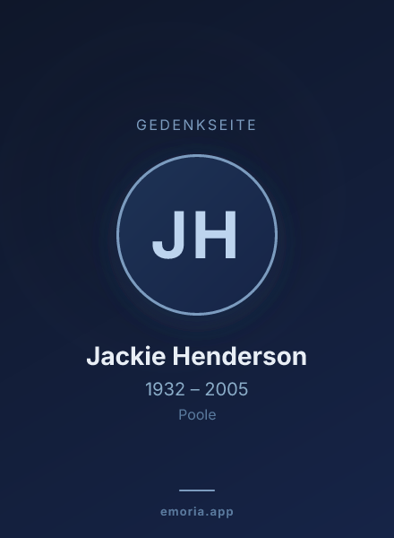 Gedenkportrait von Jackie Henderson