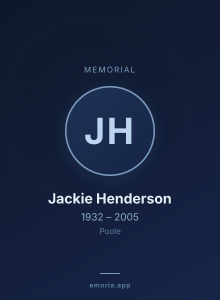 Memorial portrait of Jackie Henderson