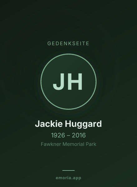 Gedenkportrait von Jackie Huggard