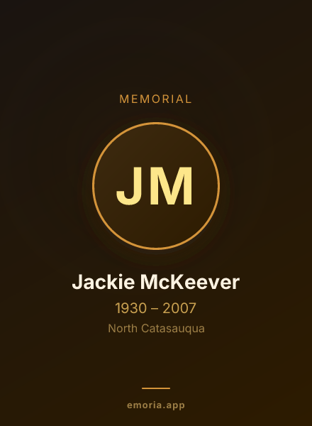 Memorial portrait of Jackie McKeever