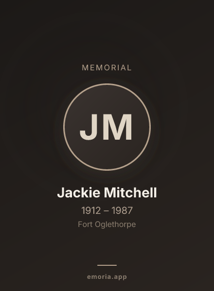 Memorial portrait of Jackie Mitchell