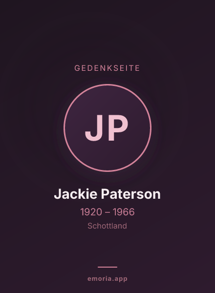 Gedenkportrait von Jackie Paterson