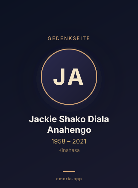 Gedenkportrait von Jackie Shako Diala Anahengo