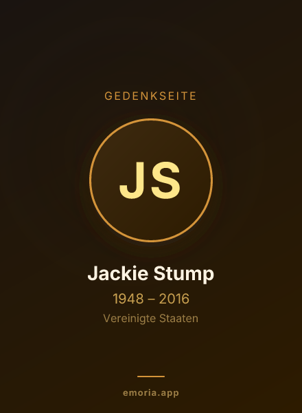Gedenkportrait von Jackie Stump