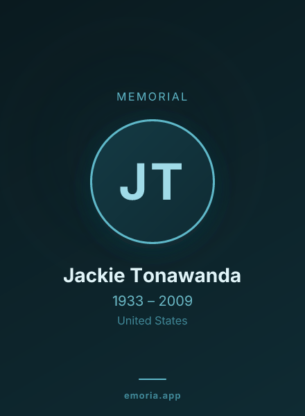 Memorial portrait of Jackie Tonawanda
