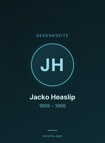 Gedenkportrait von Jacko Heaslip