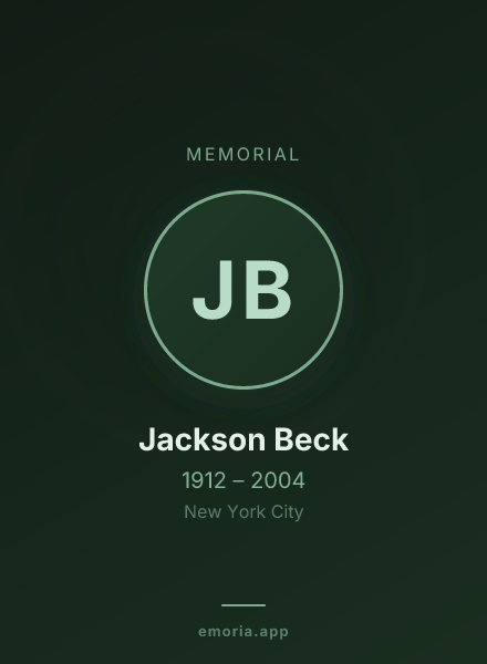 Memorial portrait of Jackson Beck