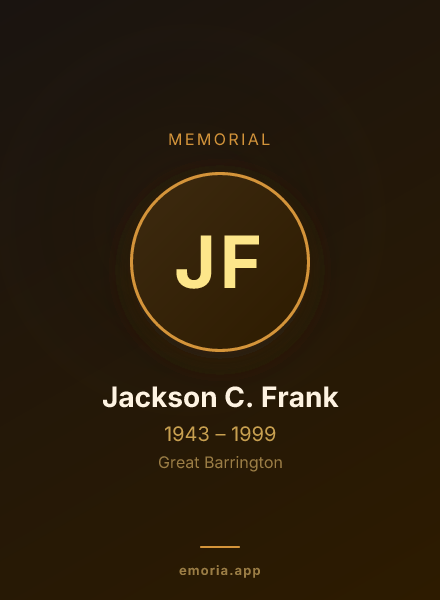 Memorial portrait of Jackson C. Frank