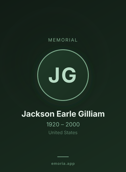 Memorial portrait of Jackson Earle Gilliam