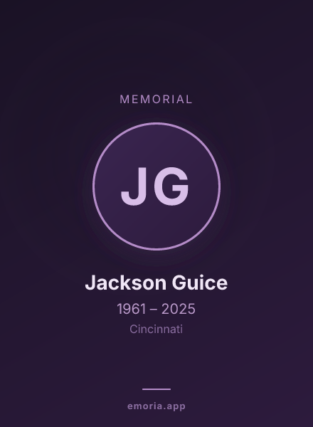 Memorial portrait of Jackson Guice