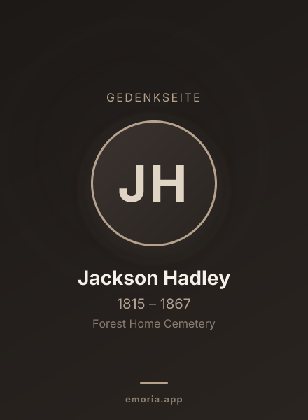Gedenkportrait von Jackson Hadley