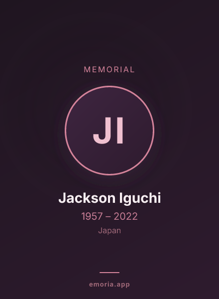 Memorial portrait of Jackson Iguchi