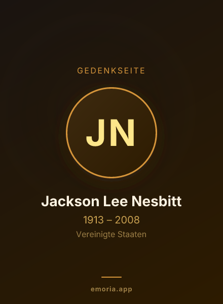 Gedenkportrait von Jackson Lee Nesbitt