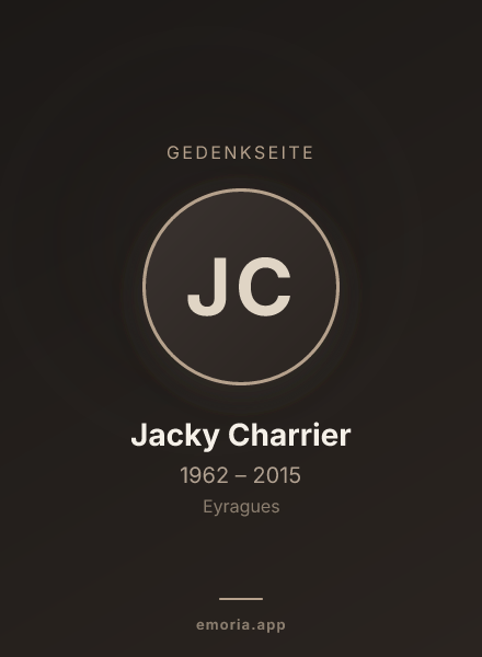 Gedenkportrait von Jacky Charrier