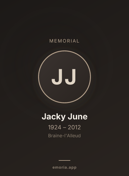 Memorial portrait of Jacky June