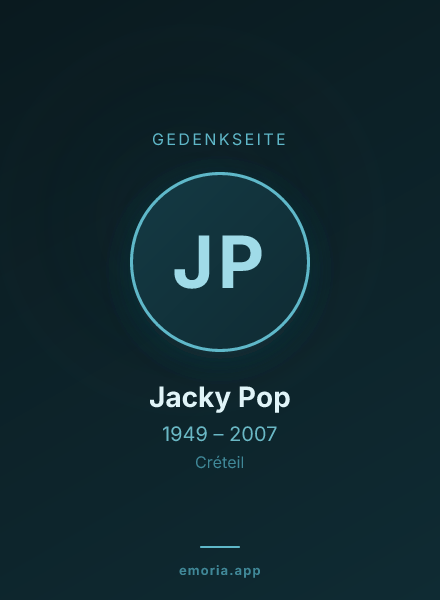 Gedenkportrait von Jacky Pop