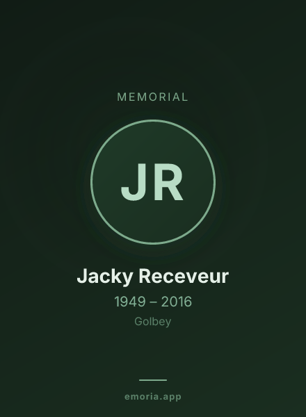 Memorial portrait of Jacky Receveur