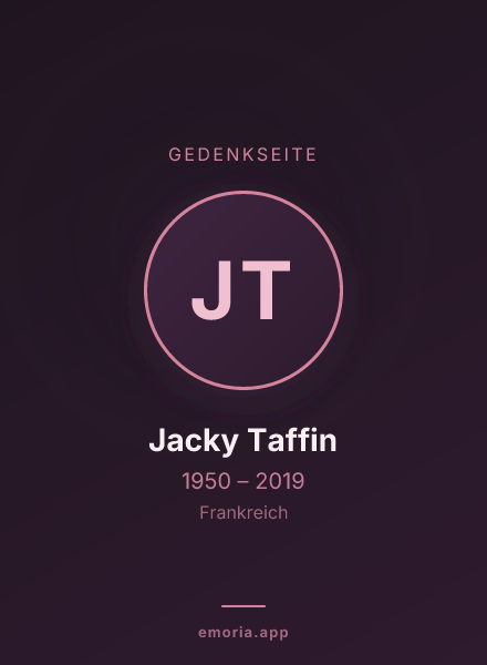 Gedenkportrait von Jacky Taffin