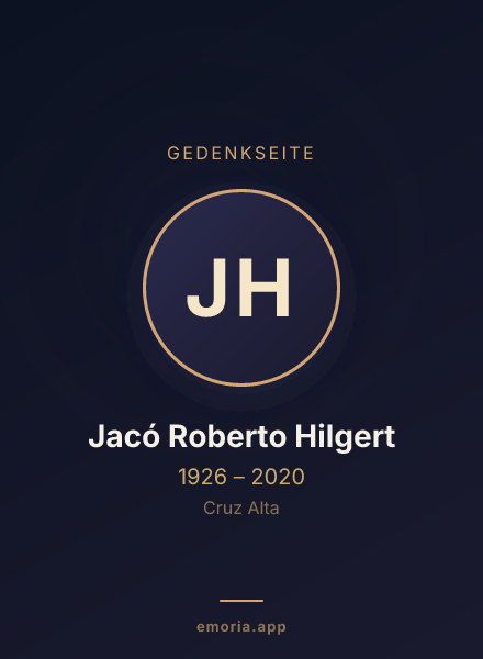 Gedenkportrait von Jacó Roberto Hilgert