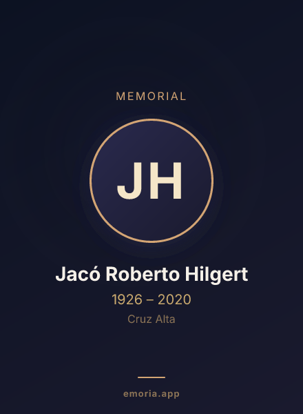 Memorial portrait of Jacó Roberto Hilgert