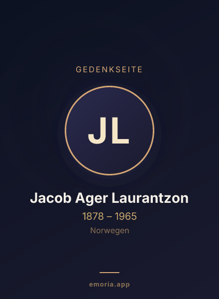 Gedenkportrait von Jacob Ager Laurantzon