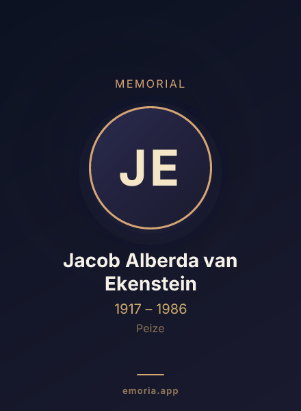 Memorial portrait of Jacob Alberda van Ekenstein
