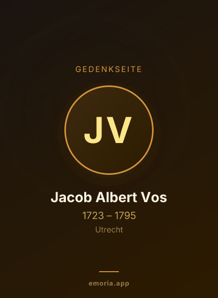 Gedenkportrait von Jacob Albert Vos