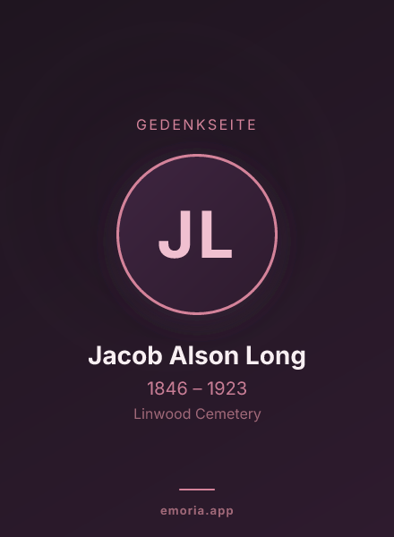 Gedenkportrait von Jacob Alson Long